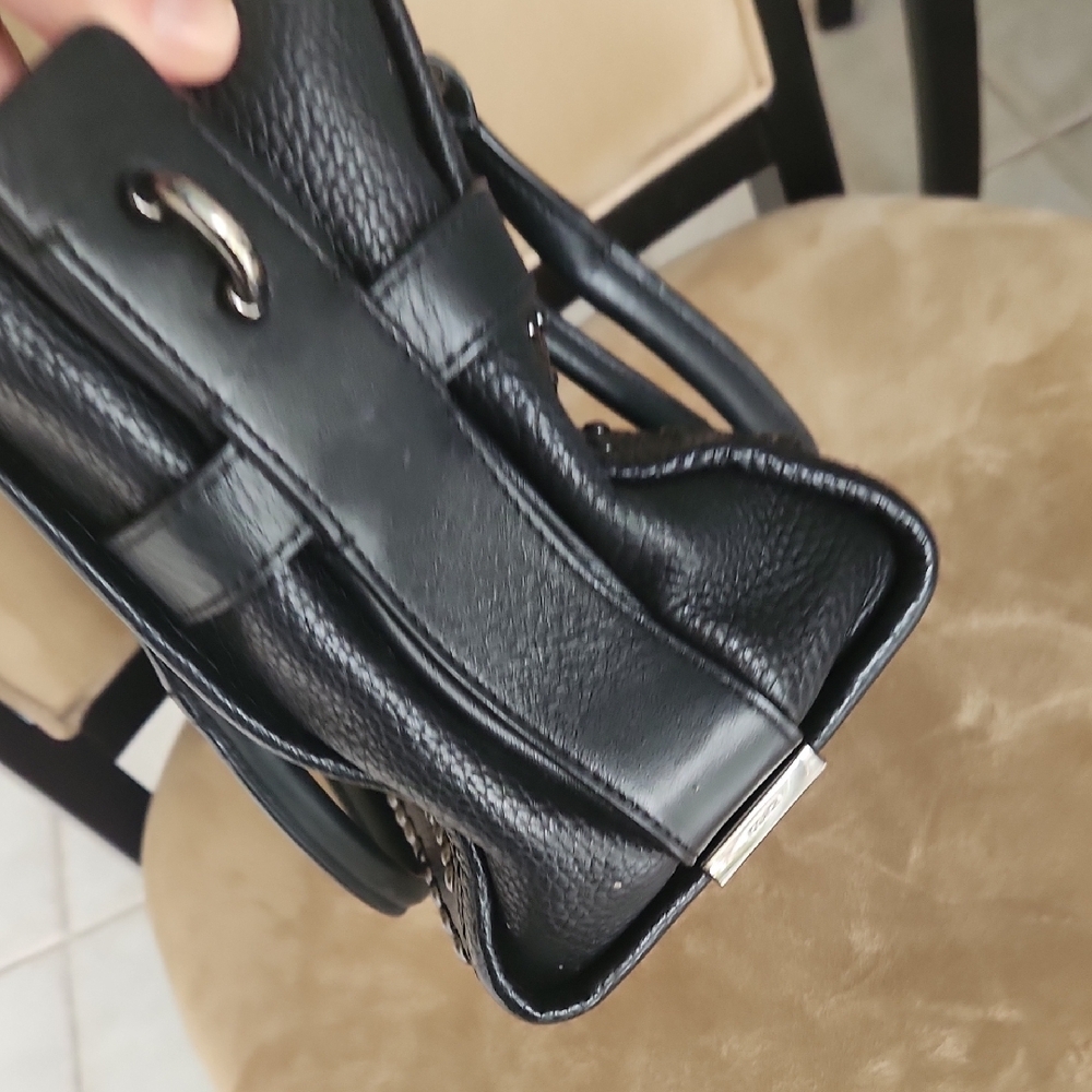✨️Coach Black Studded Leather Satchel - Picture 14 of 17